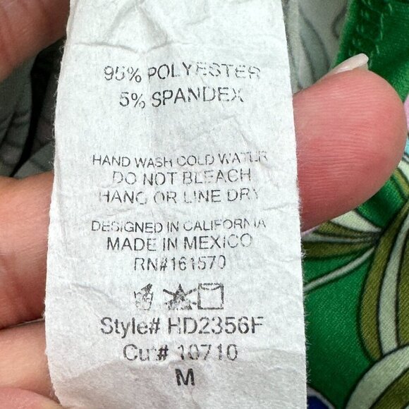 Haptics Kelly Green & Blue Floral Print Fit and Flare Maxi Dress Women's Size M - Picture 8 of 9